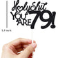 Happy 79Th Birthday Cake Topper 79 Birthday Cake Toppers-Black Glitter, Funny 79Th Cake Topper For Men For Women, 79Th Birthday