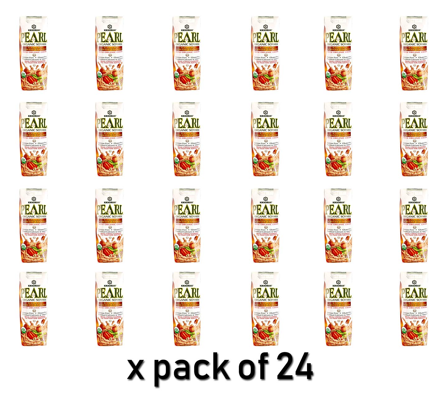 Kikkoman USA Organic Chocolate Soymilk, Dairy-Free & Low-Fat, 24 Pack of 8 fl oz, USDA Approved, Rich Creamy Flavor, Lactose-Fre