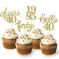 24 Pcs Glitter 40th Birthday Cupcake Toppers for Celebrating Forty Years Old Birthday Party Decorations (Gold New)
