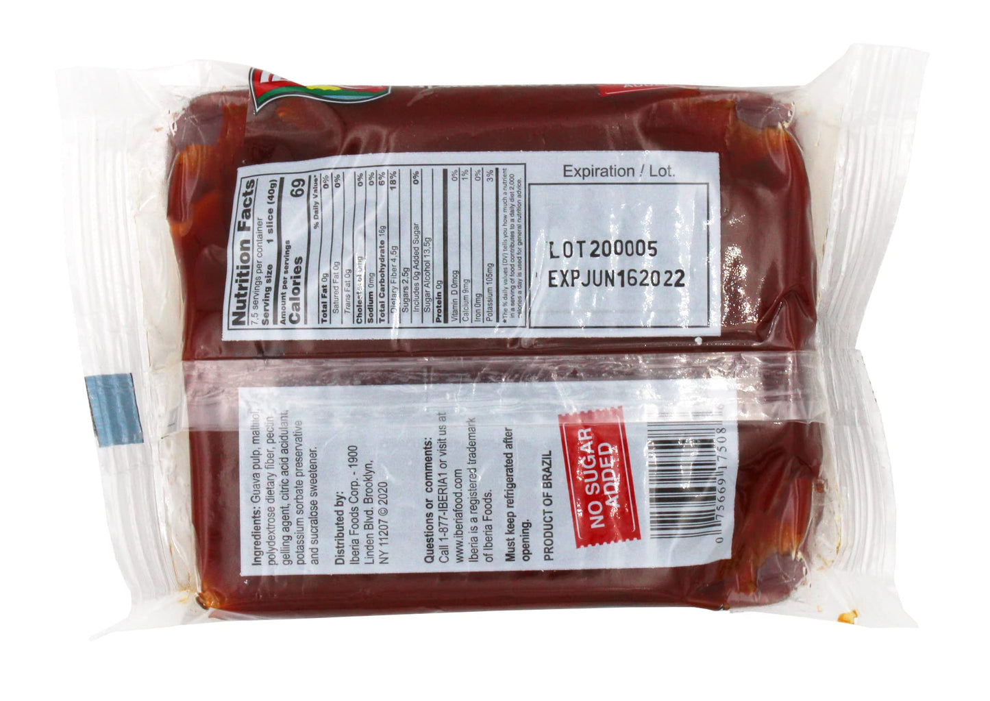 Iberia Guava Paste No Sugar 10.5 Ounce (Pack Of 12)