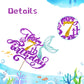 Mermaid 7 Cake Topper, Happy 7Th Birthday Cake Decor For Baby Girl, Little Mermaid 7Th Birthday Party Decoration, Under The Sea