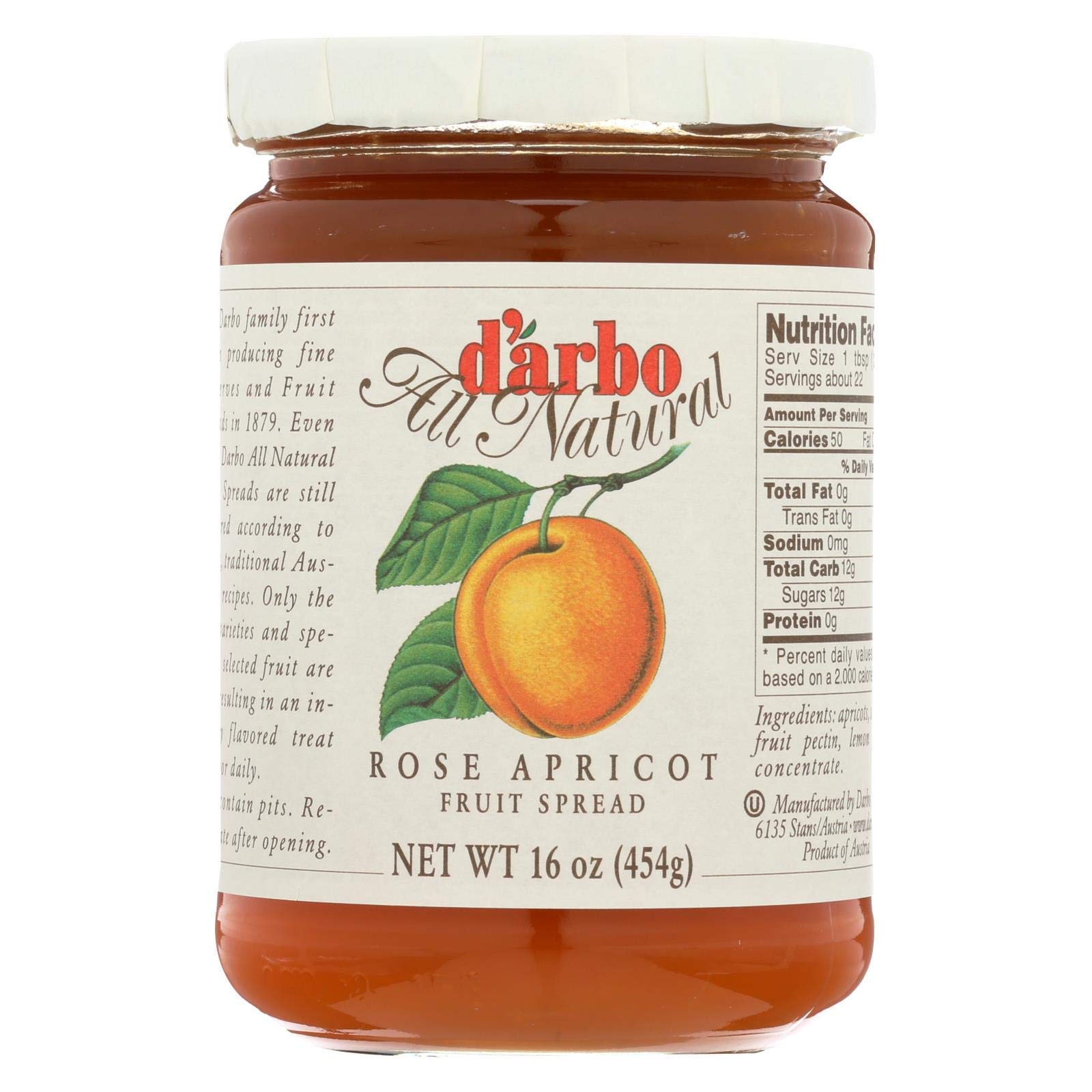 DArbo Rose Apricot Fruit Spread  (Pack Of 6)