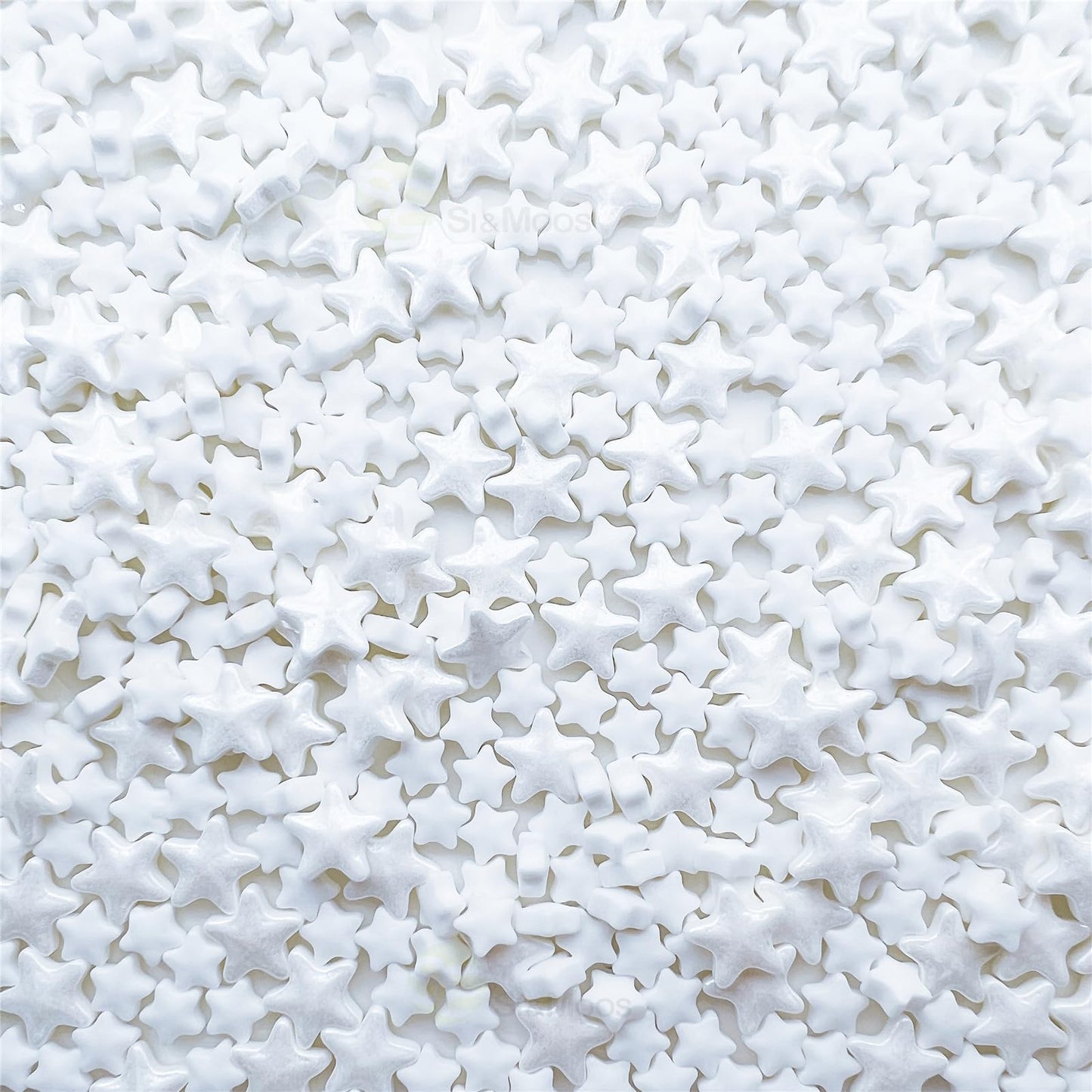 Se Si&Moos White Star Sprinkles Edible White Stars For Cake Decorating Star Icing Decorations Edible Stars Large And Small Edibl