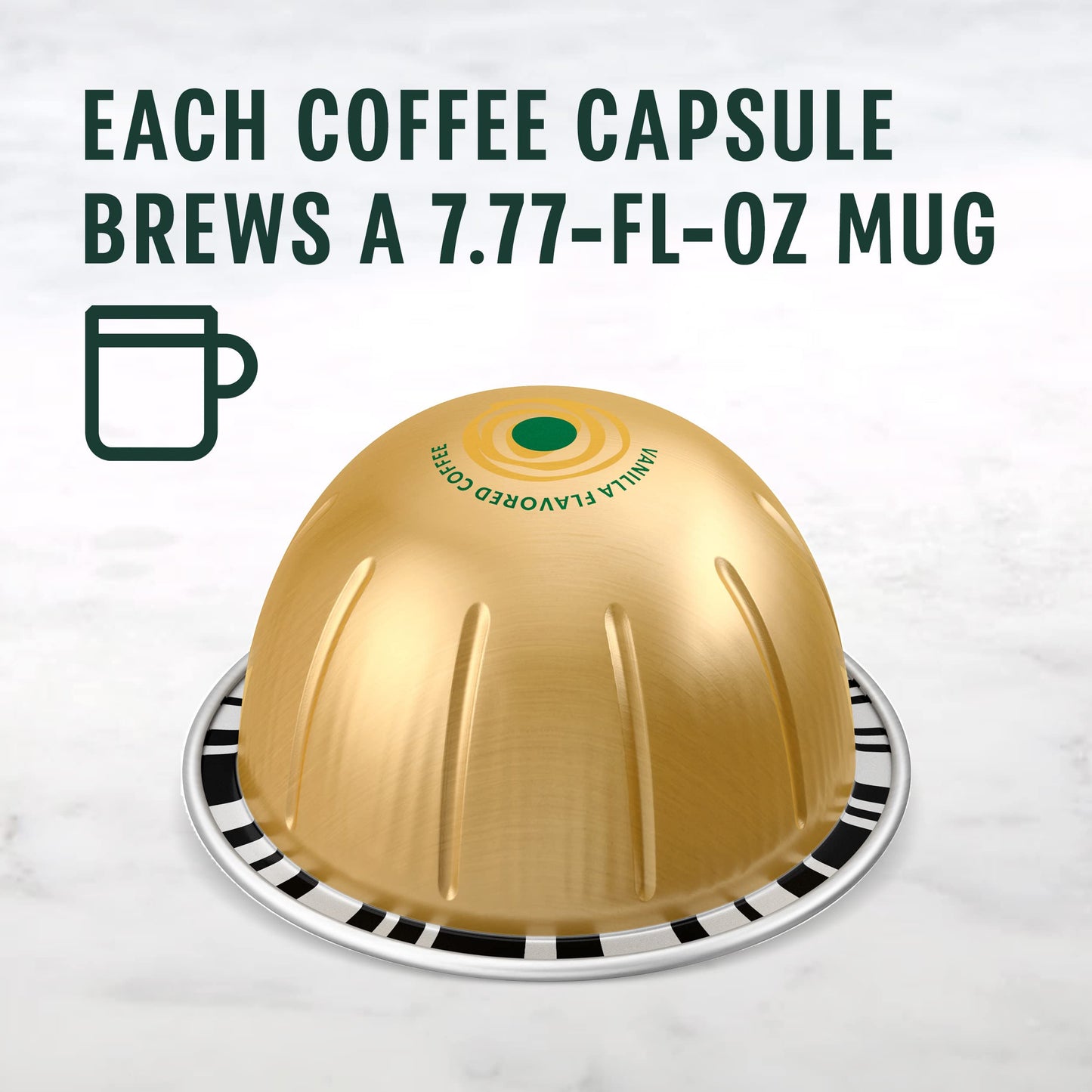 Starbucks Vertuo Coffee Pods, Vanilla Flavor, 32-Count, Brews 7.8 oz, Model DAC-1843, 8 Ounce (Pack of 4)