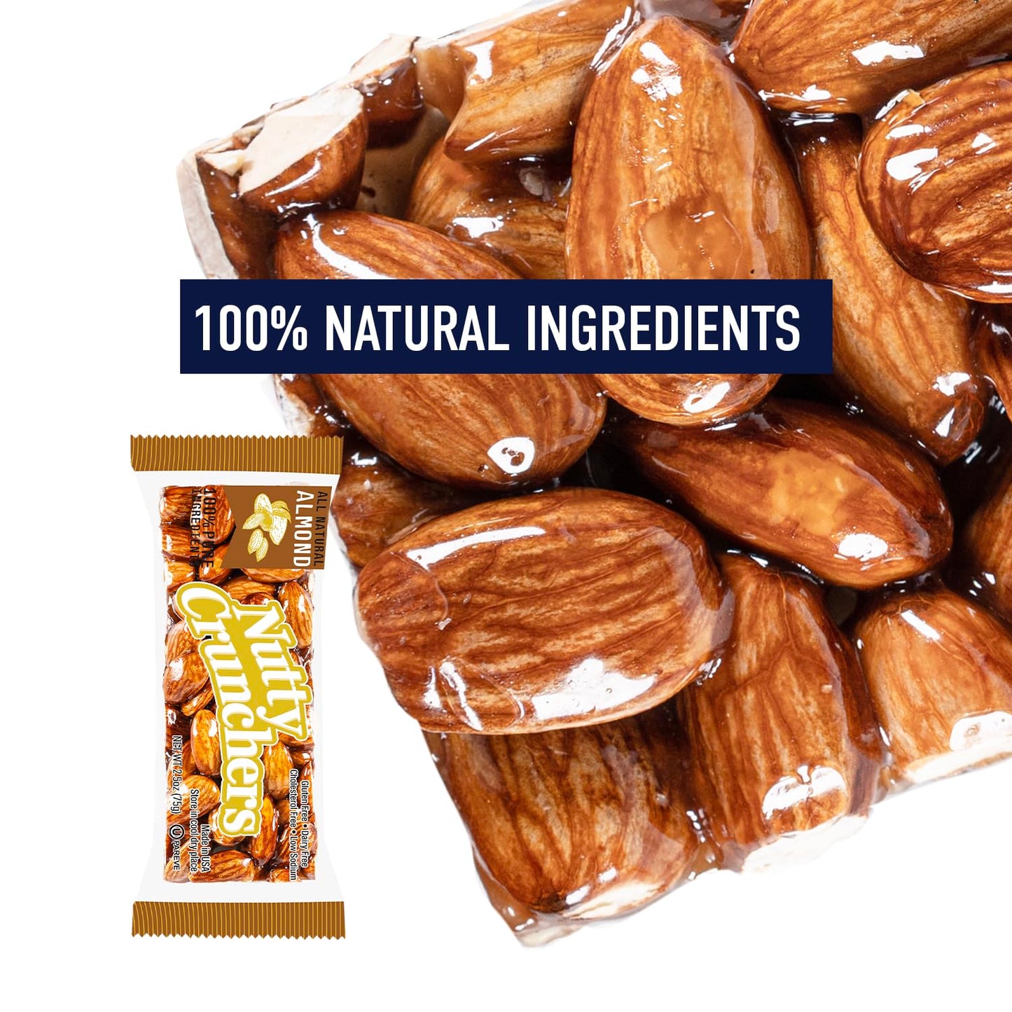 Nutty Crunchers All Natural Snack Bars - Variety Pack, 5 Flavors, 30 Bars, 0.08 Ounce Each