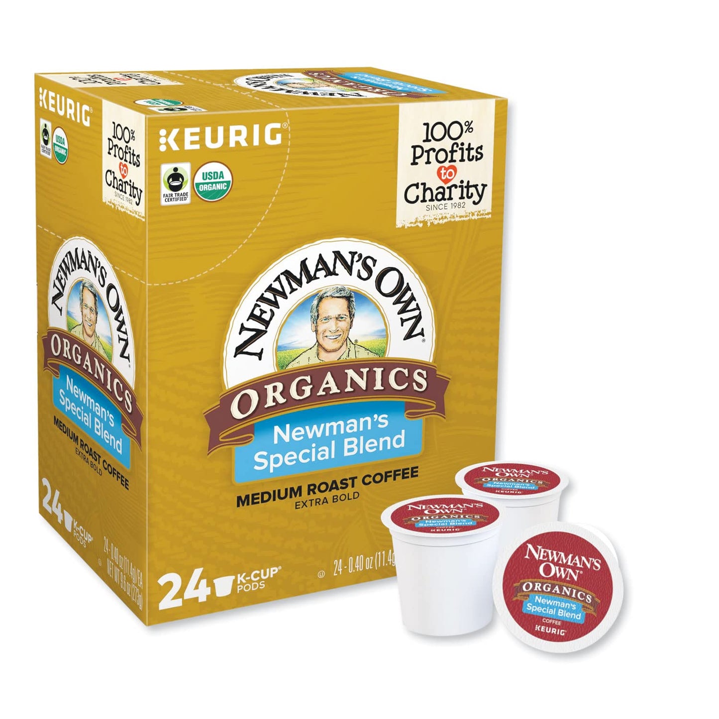 Newmans Own Organics K-Cup Portion Pack, Special Blend, Pack of 96, Coffee, Model SYNCHKG032536