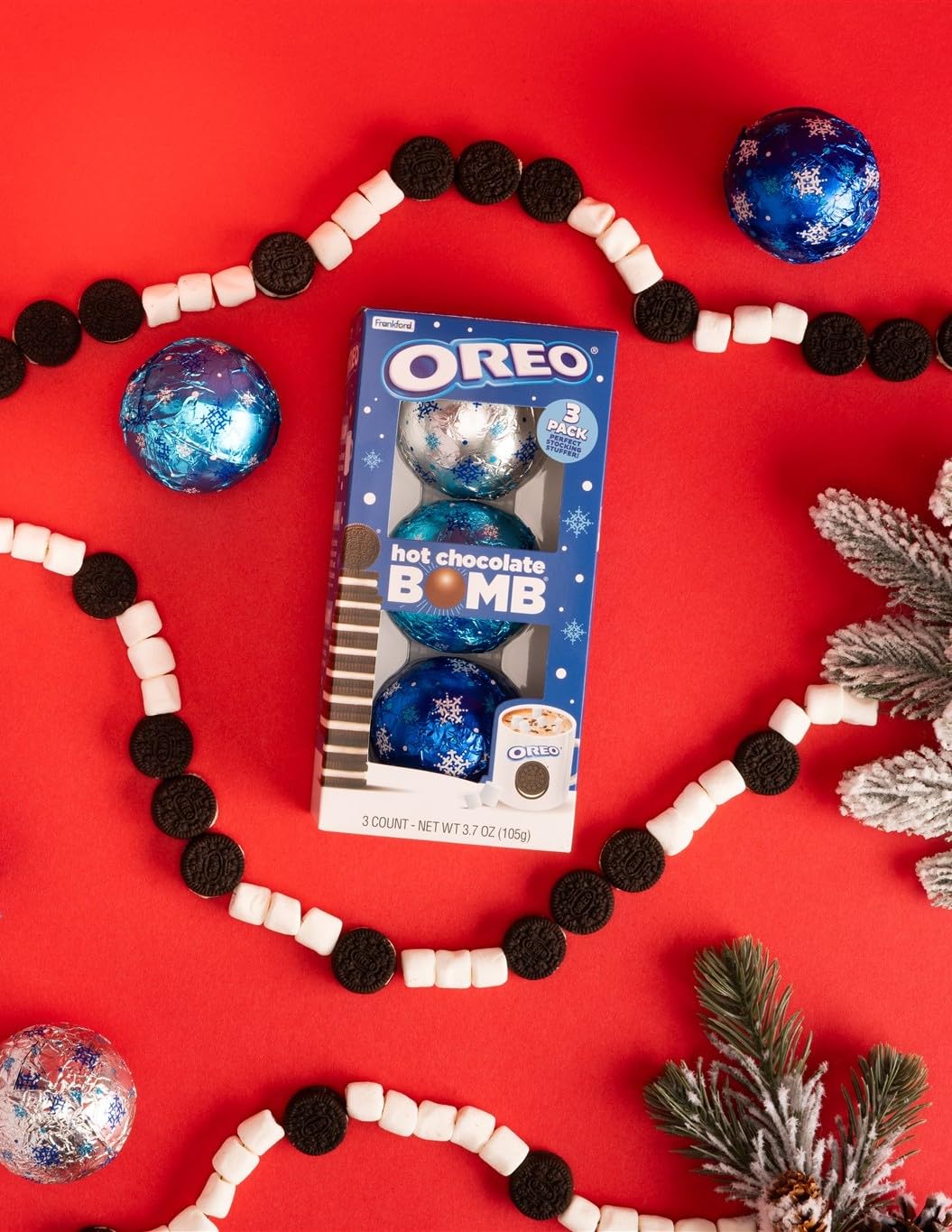 Oreo Hot Chocolate  , Holiday Gift Set, 3 Count Stocking Stuffer, 3.7 Oz