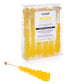 Yellow Rock Candy Crystal Sticks - Lemon Flavored - 12 Indiv. Wrapped