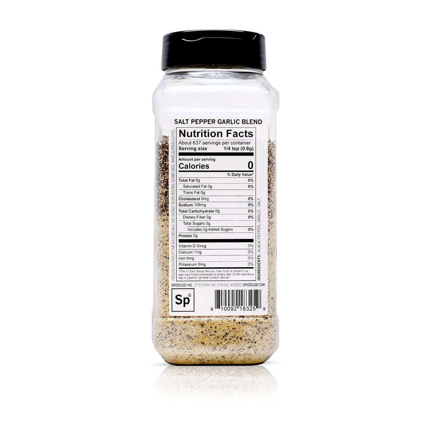 Spiceology Salt Pepper Garlic Seasoning - All-Purpose Meat Rub, 18 oz