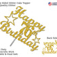 76 Birthday Cake Topper Gold Glitter, Party Decoration Ideas, Premium Quality, Sturdy Doubled Sided Glitter, Acrylic Stick. Made