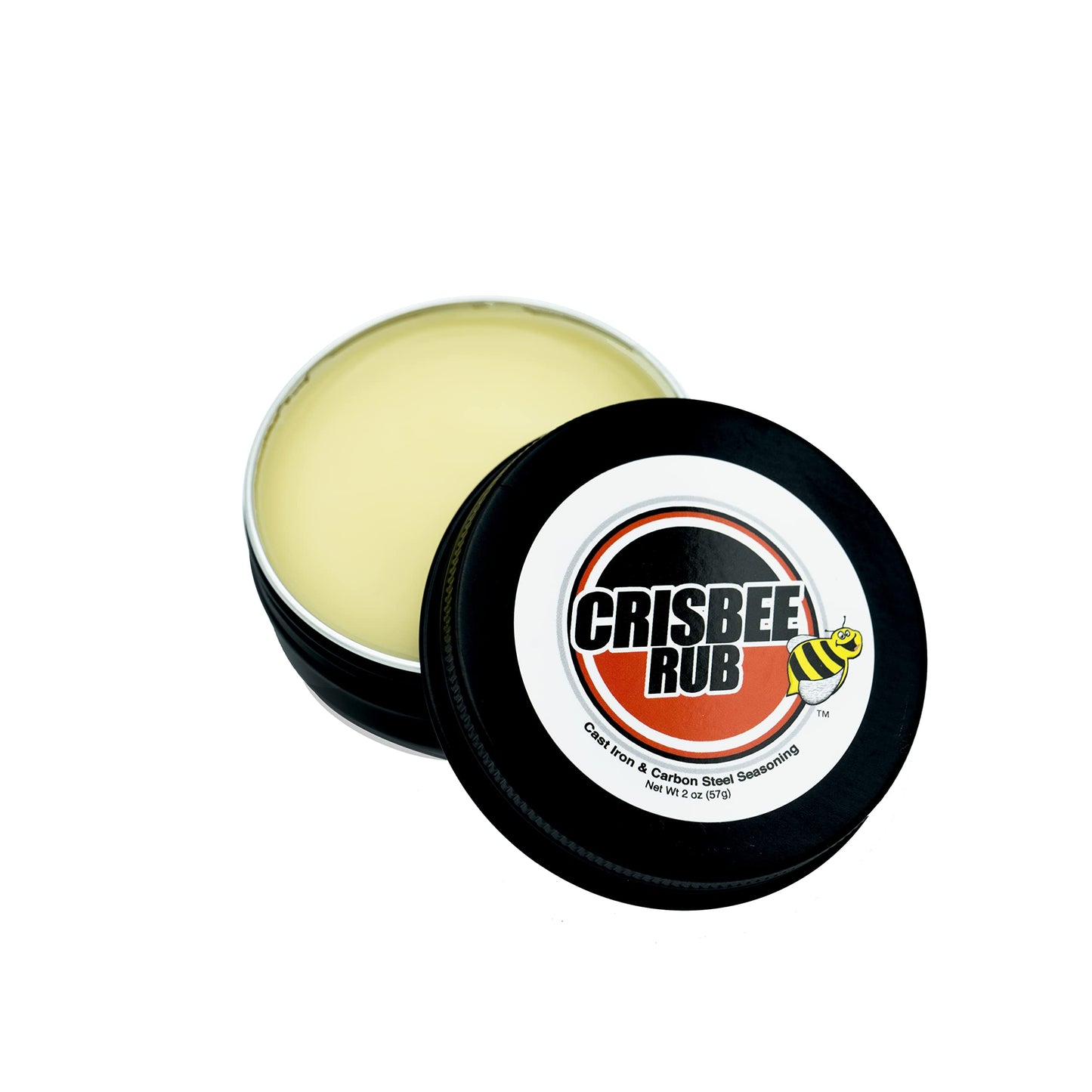 Crisbee Rub Cast Iron Seasoning Oil - 6.6 cm - Made in USA - Non-Stick Skillet Conditioner