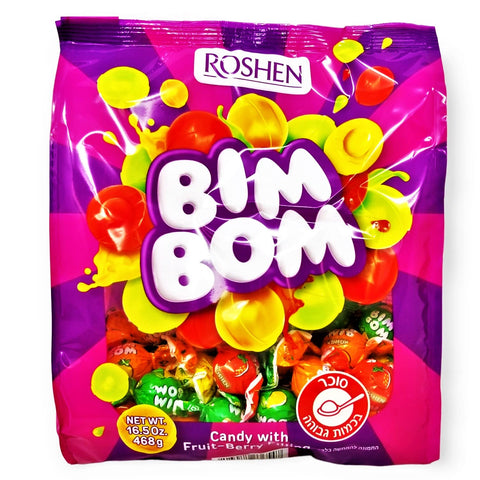 Roshen Bim Bom Hard Candy - Assorted Fruit & Berry, Individually