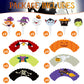 Fumete 72 Pcs Halloween Cupcake Toppers Party Cake Toppers Wrappers Pumpkin Vampire Witch Cupcake Toppers Halloween Cupcake Line