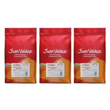 Juan Valdez Ground Coffee, Premium Colombian, Balanced Flavor, 12 oz (Pack of 3)