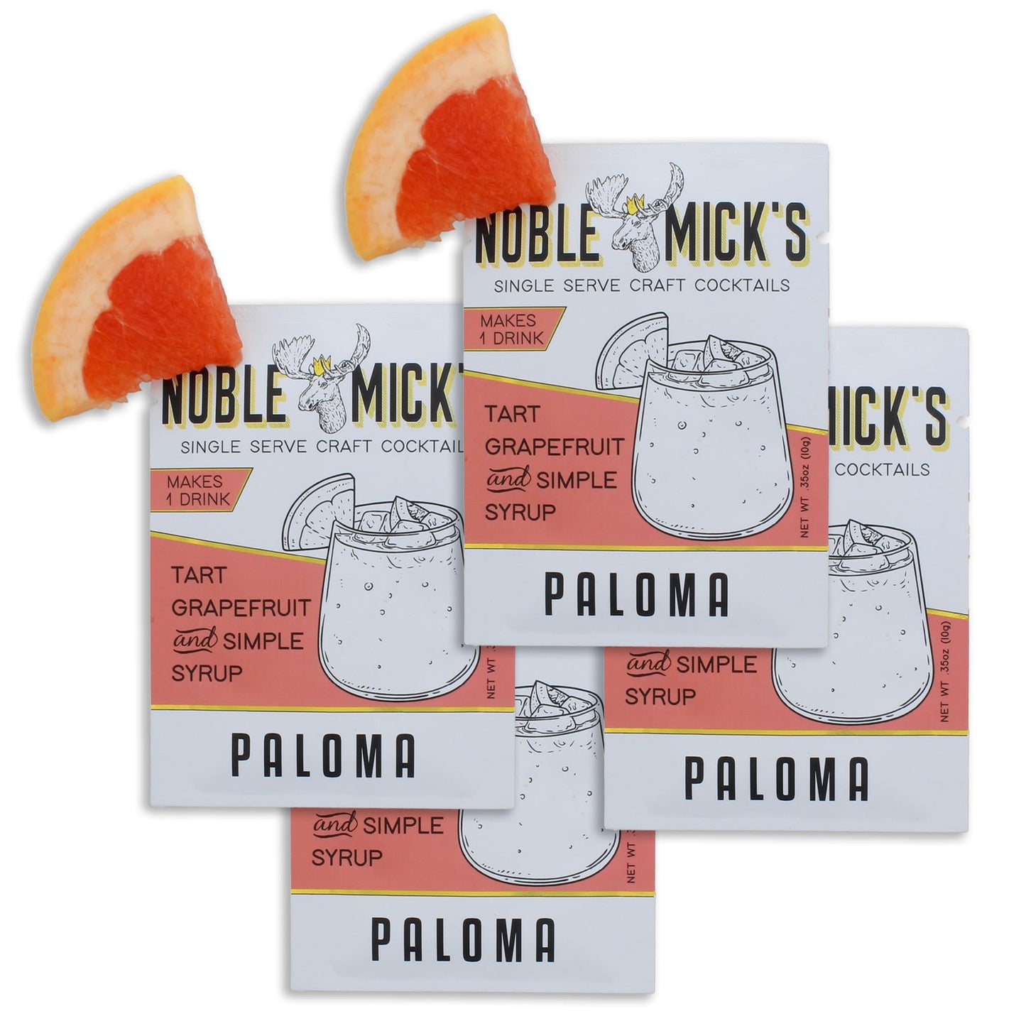Noble Micks Craft Cocktail Mix Paloma 4 Pack - Easy Ready to Use, Multicolor