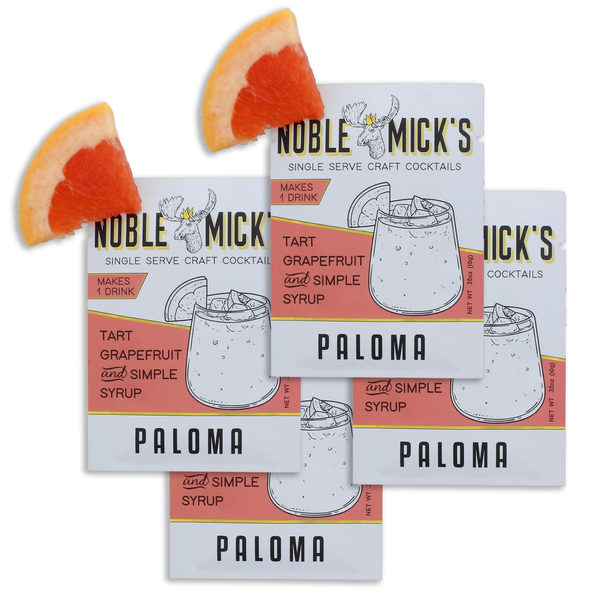 Noble Micks Craft Cocktail Mix Paloma 4 Pack - Easy Ready to Use, Multicolor
