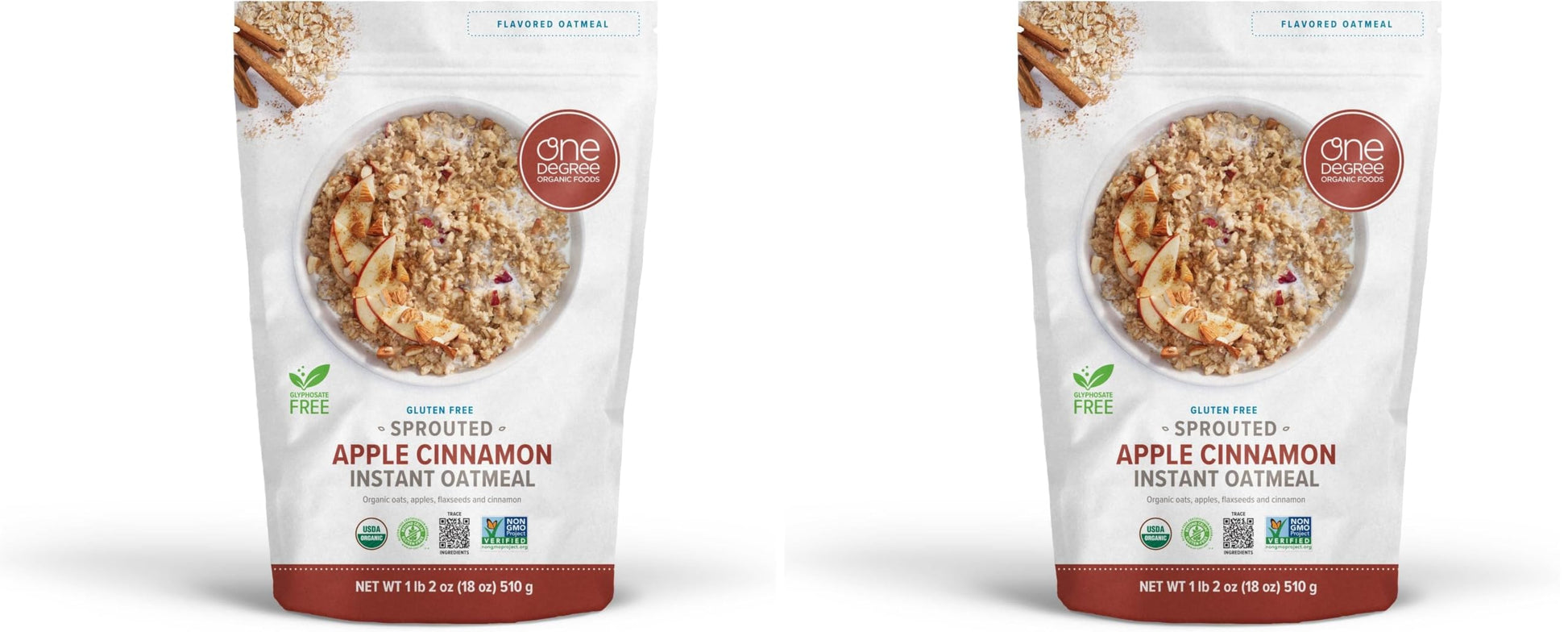 Hot Cereal FLV Apple Cinnamon Organic USA (18oz) (Case6) (Pack of 2)