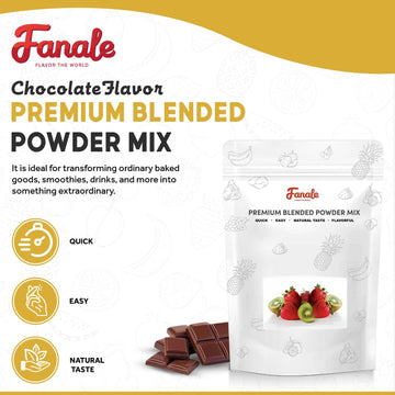 Fanale Premium Chocolate Bubble Tea Flavoring Powder | Perfect For Baking, Smoothies, Desserts And Drinks | Instant Flavoring Po