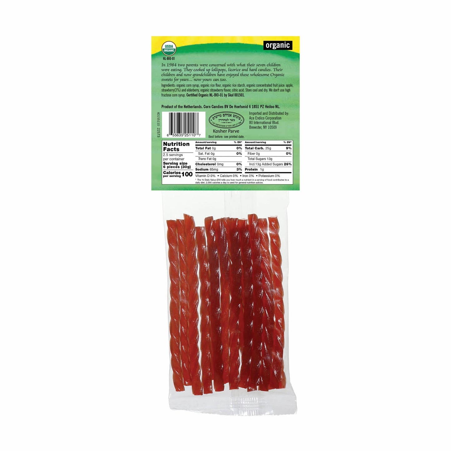 Candy Tree Organic Twists 4 Packs 75 Grams | Your Tasty Natural Choice | Wheat And Gluten Free | Natural | Certified Organic | O