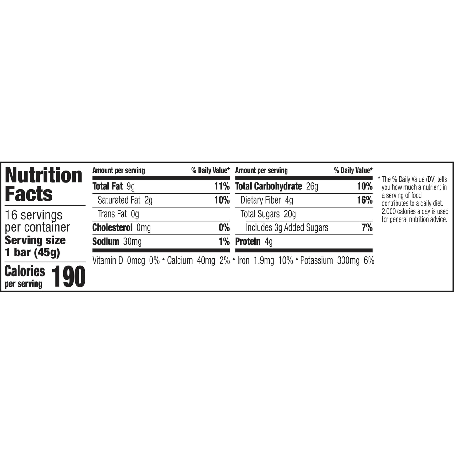 General Mills Larabar Gluten Free Bar, Chocolate Chip Brownie, 1.6 oz (16 Count)