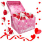 The Dreidel Company Valentines Day Lollipops Red Heart Shaped Strawberry N' Cream Flavored, Individually Wrapped (Half-Pound) 12