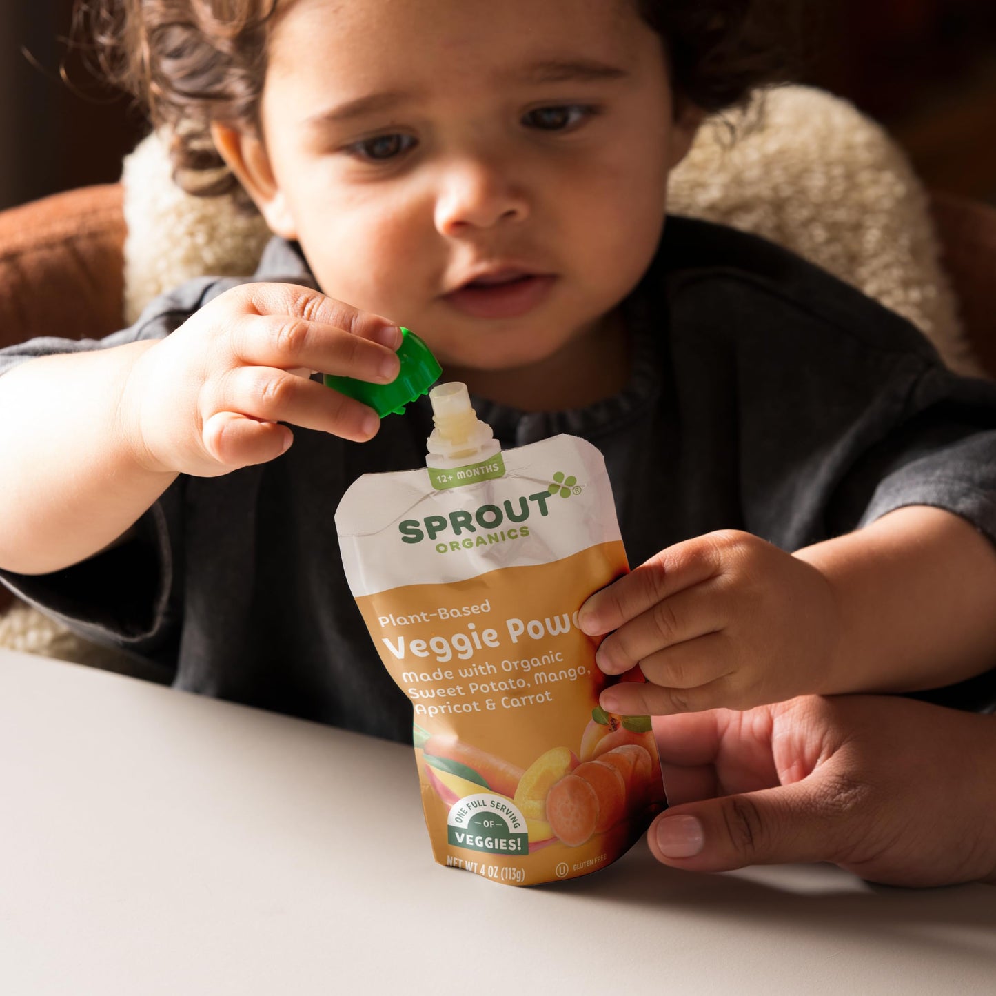 Sprout Organic Baby Food, Stage 4 Toddler Pouches, Sweet Potato Veggie Power Pack, 4 Oz Purees (Pack Of 12)