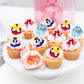 40 Pcs Edible Wafer Paper Flowers Cupcake Toppers Beautiful Flowers Cupcake Drink Topper Picks Edible Flowers Cupcake Decoration