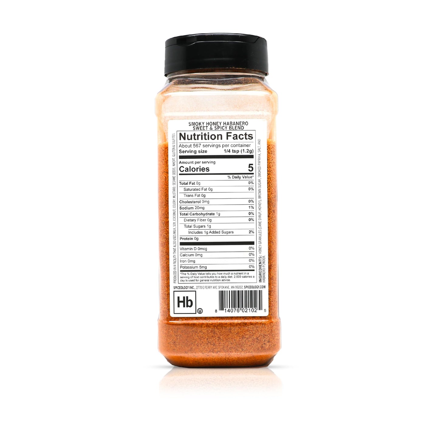 Spiceology Smoky Honey Habanero BBQ Rub - Sweet & Spicy - 24 oz - Ideal for Chicken, Pork, Steak, and More