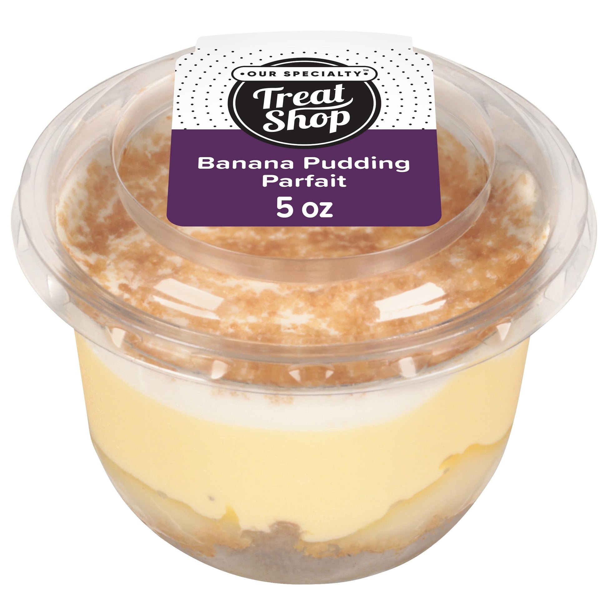 Our Specialty Banana Pudding Parfait Cup with Whipped Topping, Single Serve Dessert, Frozen, 5 Oz