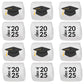 Candy With A Twist Jumbo Marshmallows - Black - 12 Count - Graduation Cap - Class of 2025 - Individually Wrapped