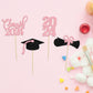 36 Pack 2024 Graduation Theme Cupcake Toppers Glitter Class Of 2024 Diploma Graduation Cap Cupcake Picks 2024 Graduation Theme P
