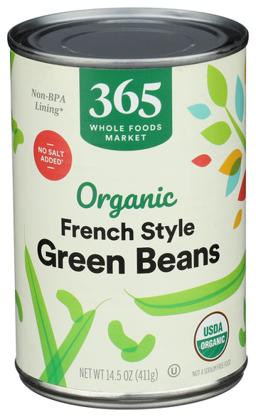 365 by Whole Foods Market, Organic French Style Green Beans, 14.5 Ounce