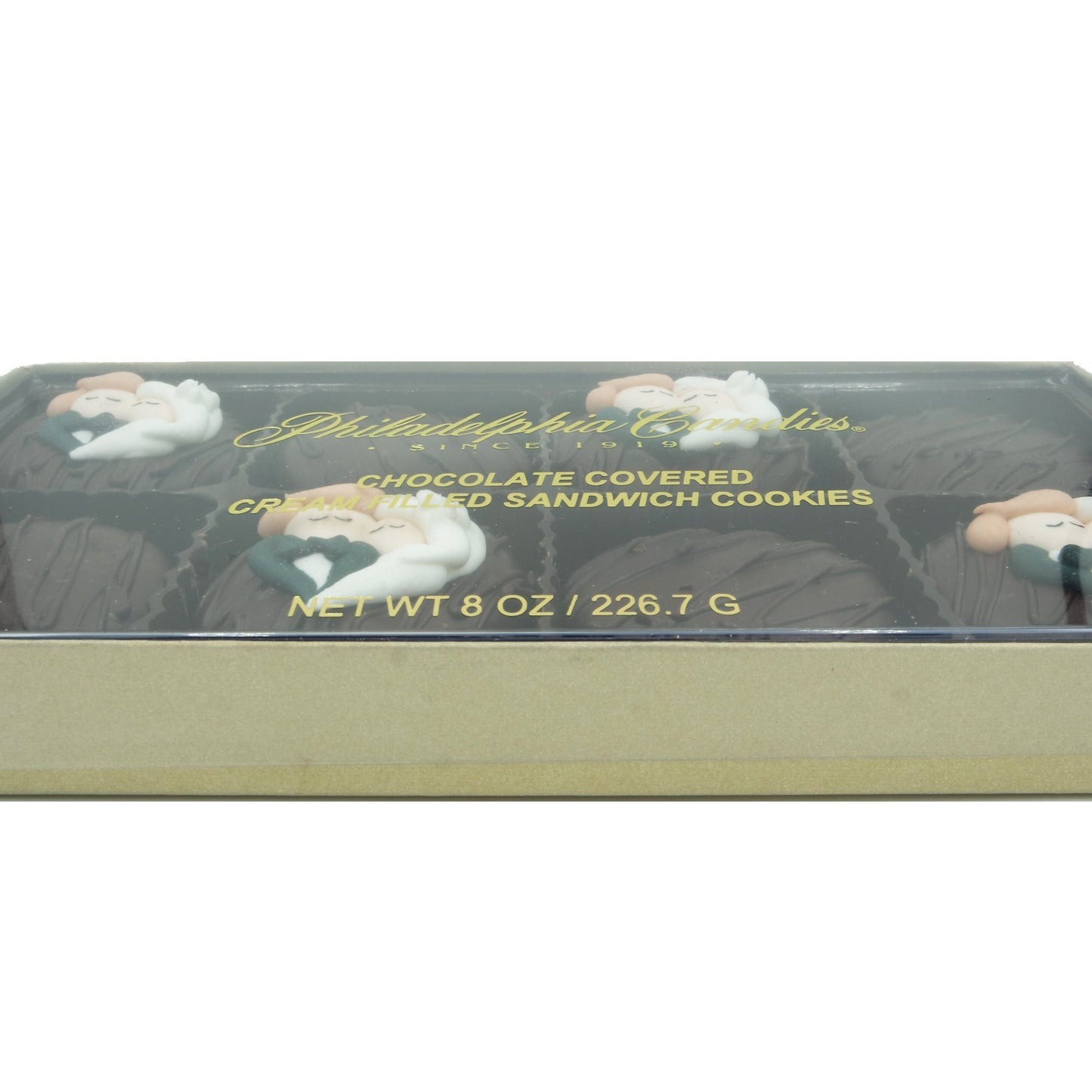 Philadelphia Candies Dark Chocolate Covered OREO Cookies, Wedding Heart Gift, 8 Ounce
