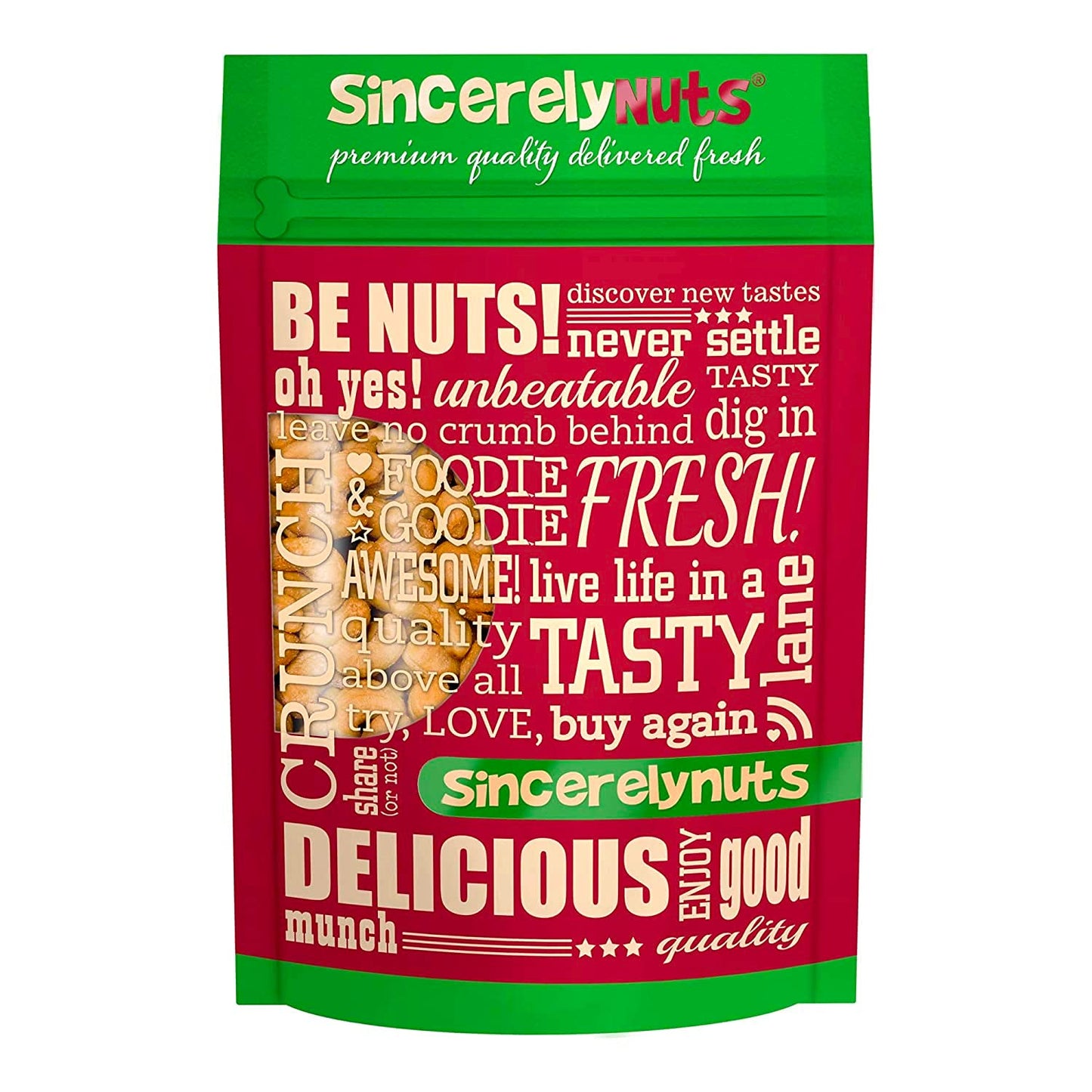 Sincerely Nuts – Whole Cashews - Roasted and Unsalted | High in Protein Everyday Healthy Snack - Rich in Nutrients |Vegan, Keto & Kosher | Gourmet Quality Vegan Cashew 1(LB)