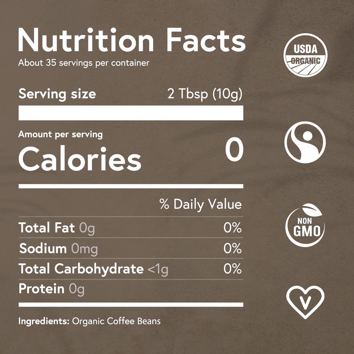 Fabula Coffee Dark Roast Whole Beans - Organic - Low Acid - Single Origin -Non Gmo - Mold Free - 12 Ounces