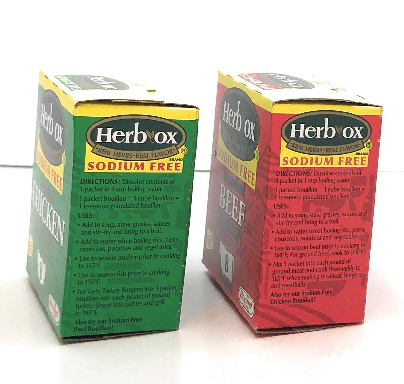 Herb-Ox Sodium Free Bouillon Bundle, Beef And Chicken, 16 Total Packets