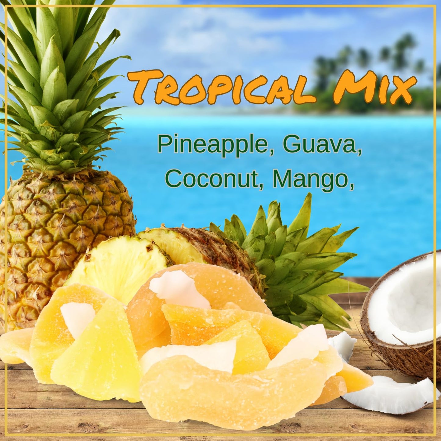 Tropical Mixed Dried Fruit Medley - By Its Delish, 10 Lbs Bulk Bag | Healthy Snacks For Adults | Fresh Snack Mix Dry Fruit | Pin