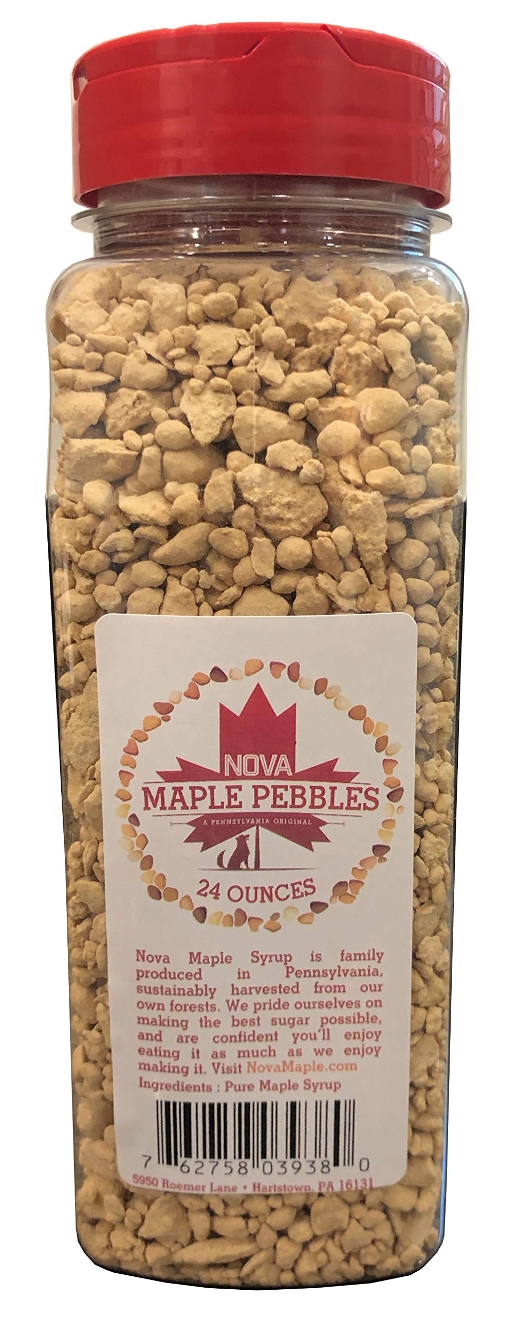 Nova Maple Syrup Nova Maple Sugar Pebbles - Pure Maple Syrup Sugar Chunks, 24 Ounces