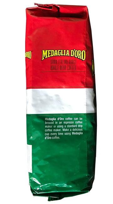 Medaglia D'Oro Whole Bean Italian Roast Espresso Coffee, 17 Ounce
