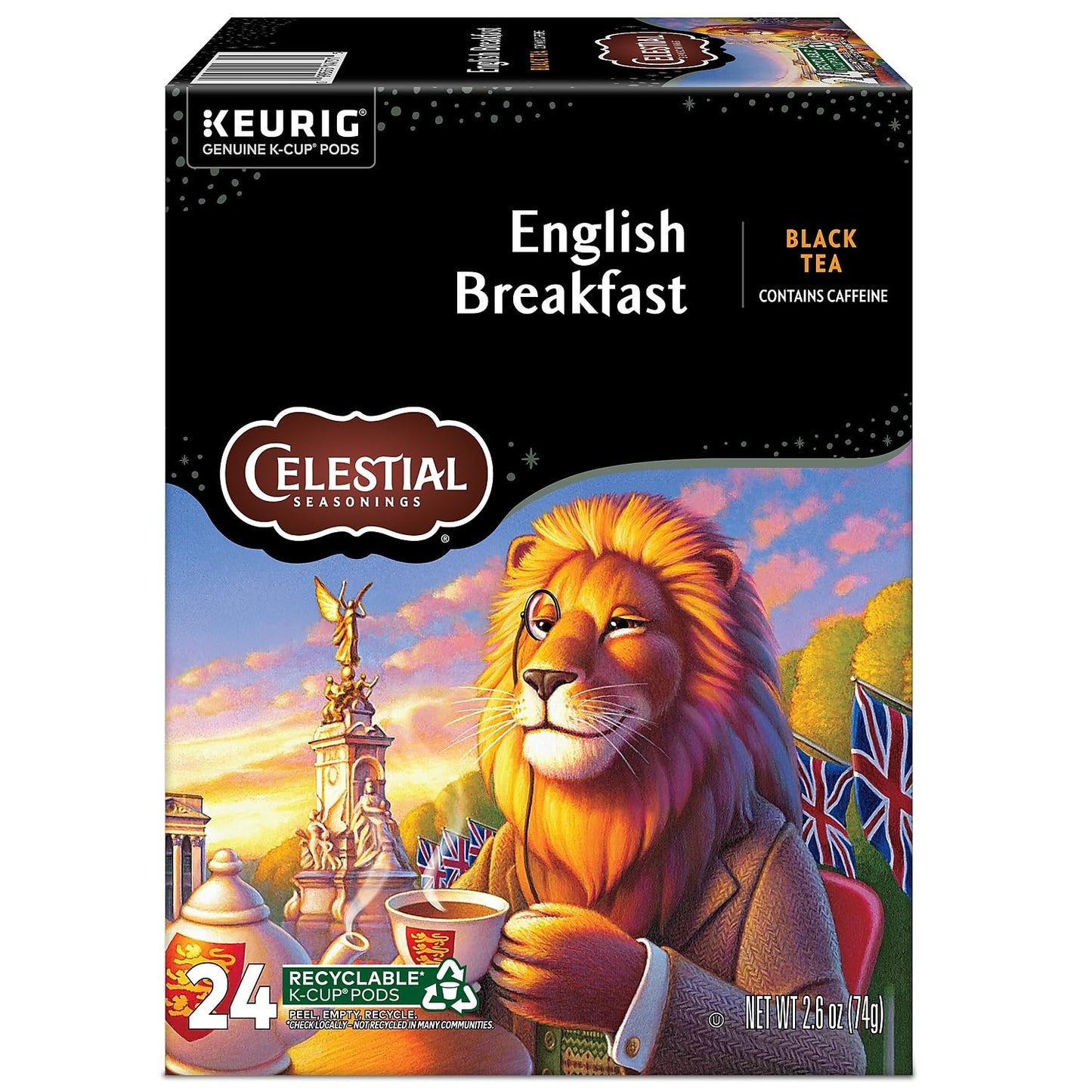 Celestial Seasonings English Breakfast Tea K-Cup 24 Count (Pack of 4) Black Model 14731CT