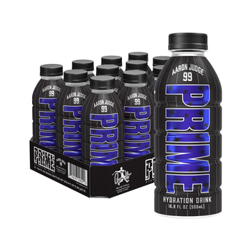 PRIME Hydration Aaron Judge  Sports Drinks  Electrolyte Enhanced for Replenishing Fluids  250mg BCAAs  B Vitamins  Antioxidants  Low Sugar  16.9 Fl Oz  12 Pack