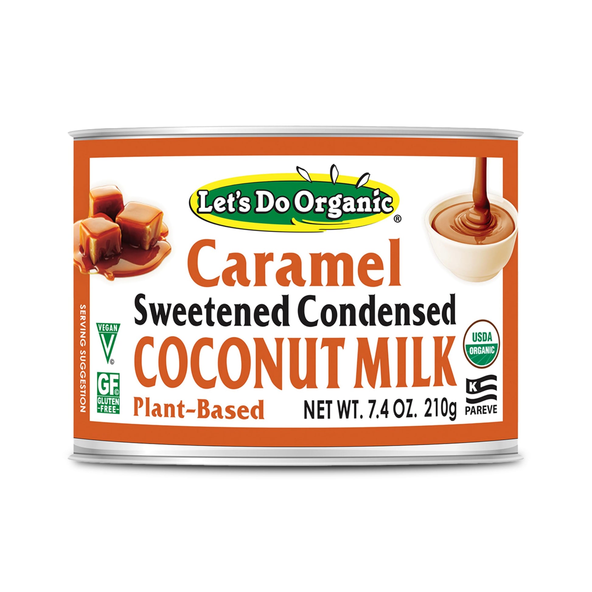 Lets Do Organic Caramel Condensed Coconut Milk - Vegan Condensed Milk Canned, Coconut Condensed Milk Canned Sweetened - 7.4 Ounc
