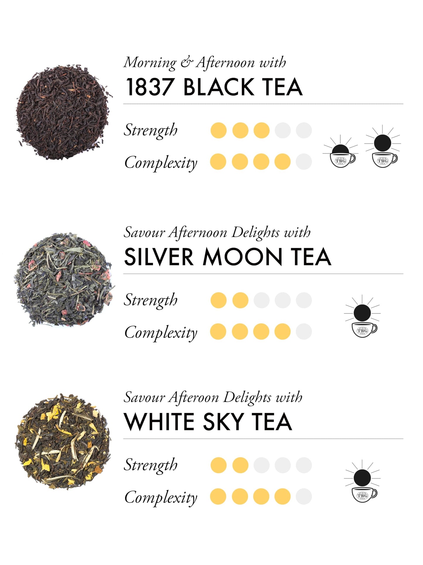 Twg Tea | Moon & Sky S | 3 Varieties | Limited Availability Tea Blends | 15 Hand Sewn Cotton Teabags | Gift Set