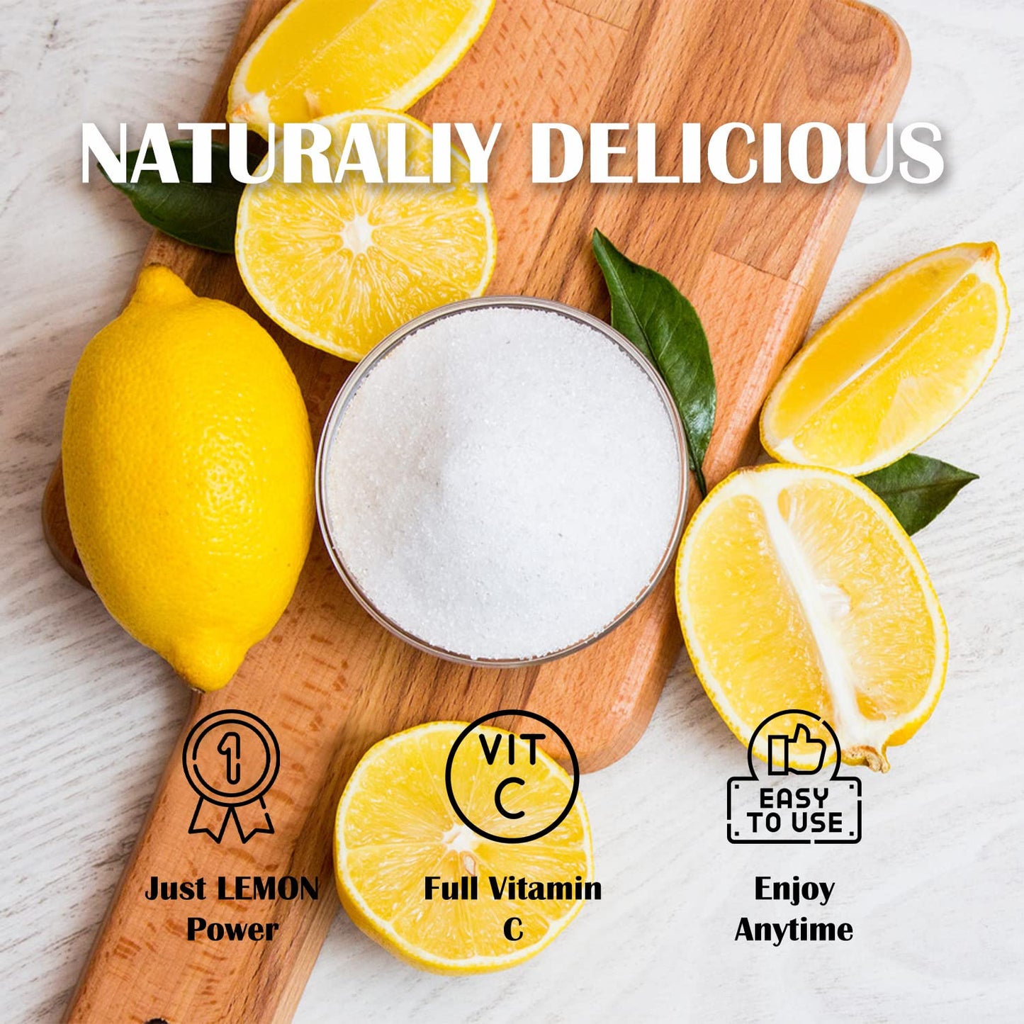 Grelim Lemon Powder, 100% Freeze Dried, Gluten-Free, Fresh Squeezed Flavor, 11.3 Ounce
