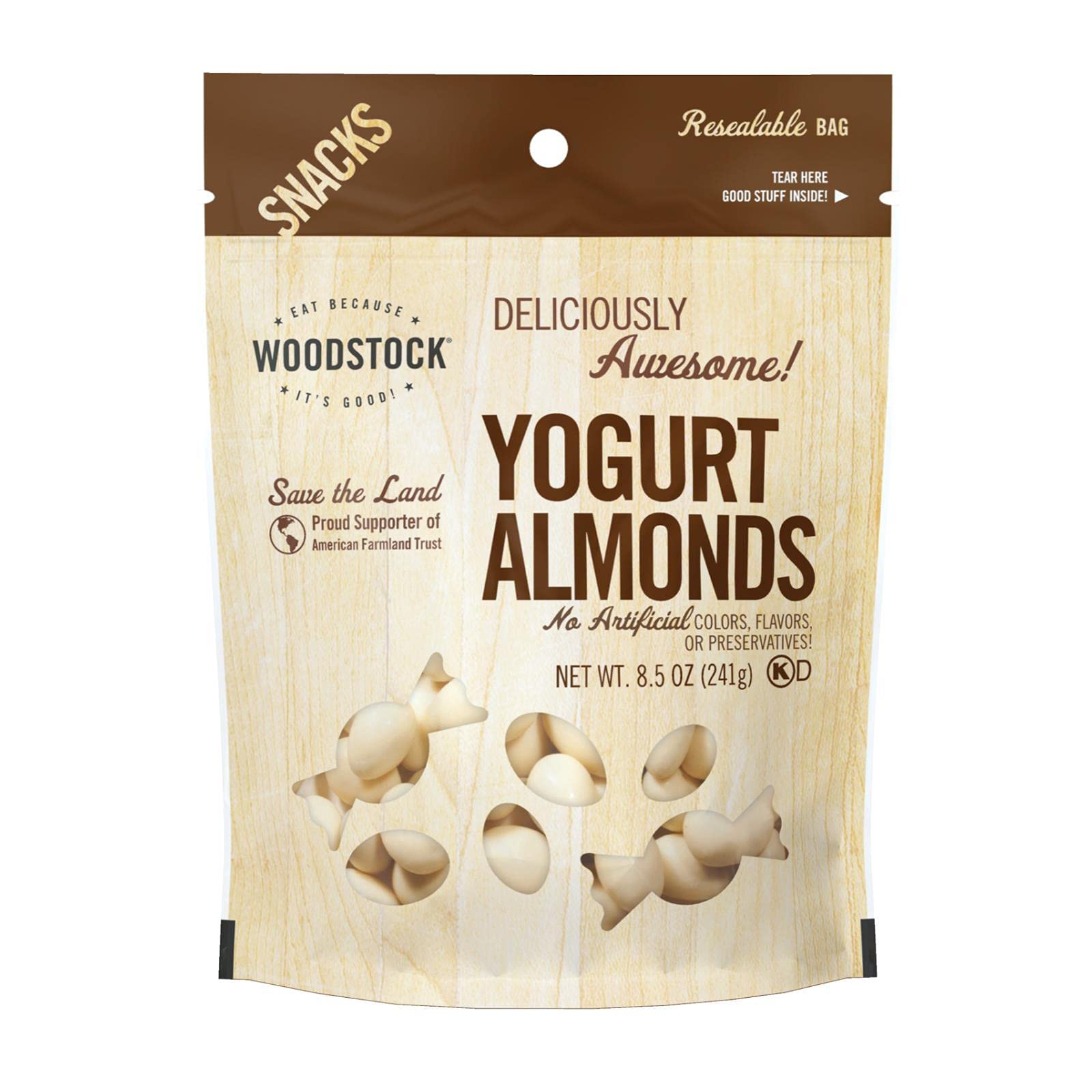 Woodstock Farms All Natural Yogurt Almond 8.5 Ounce - 8 Per Case.