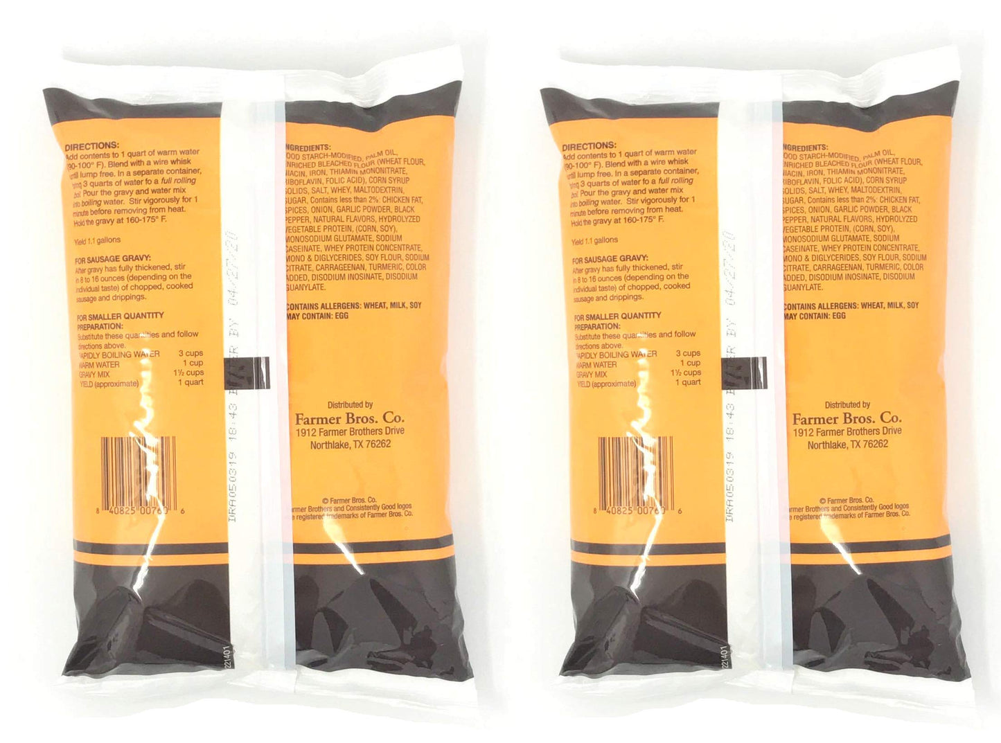 Farmer Brothers Instant Country Gravy Mix (2 bags, 1.5 lb)