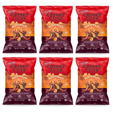 Field Trip Gluten Free Pork Rinds, Paleo And Keto Friendly Airy Puffs, Crunchy High Protein Snacks, Low Carb Snack From Back Pork Skins, 1Oz Bag, 6 Pack, Sweet Chipotle, Holiday & Christmas Gift Item