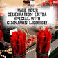 Cinnamon Licorice Twists Pack of 3 - Spicy Fat-Free Old Fashioned Gourmet Red Hots Cinnamon Candy in Bulk - Soft & Chewy Texture