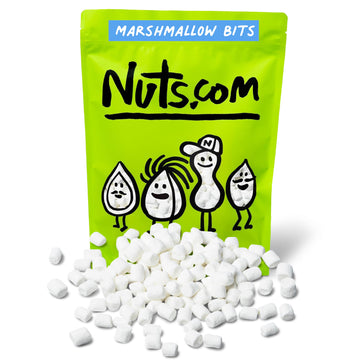 Nuts.Com Dehydrated Marshmallows Mini - Freeze Dried Marshmallow Bits - Mini Marshmallows For Hot Chocolate Cocoa - Premium Whit