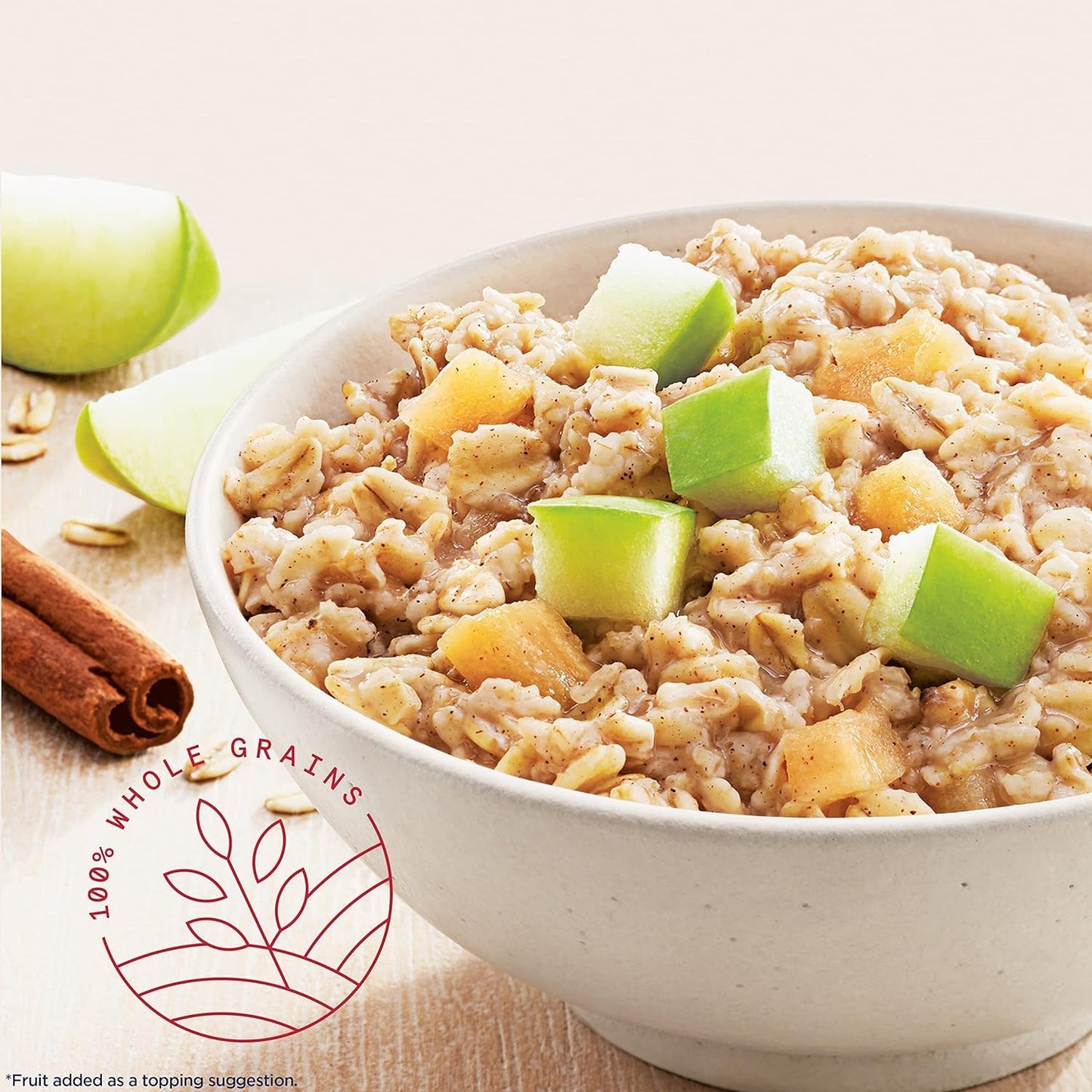 Quaker Instant Oatmeal Protein Apple Cinnamon, No Sugar Added, 4 Pack, 42 Oz (24 Count of 1.76 Oz Packets)